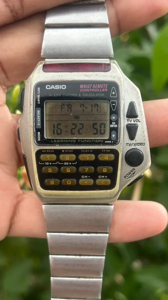 Vintage Casio Wrist Remote Controller Silver