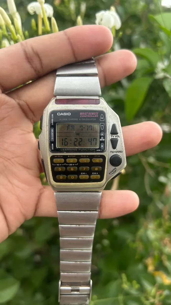 Vintage Casio Wrist Remote Controller Silver thumb 1