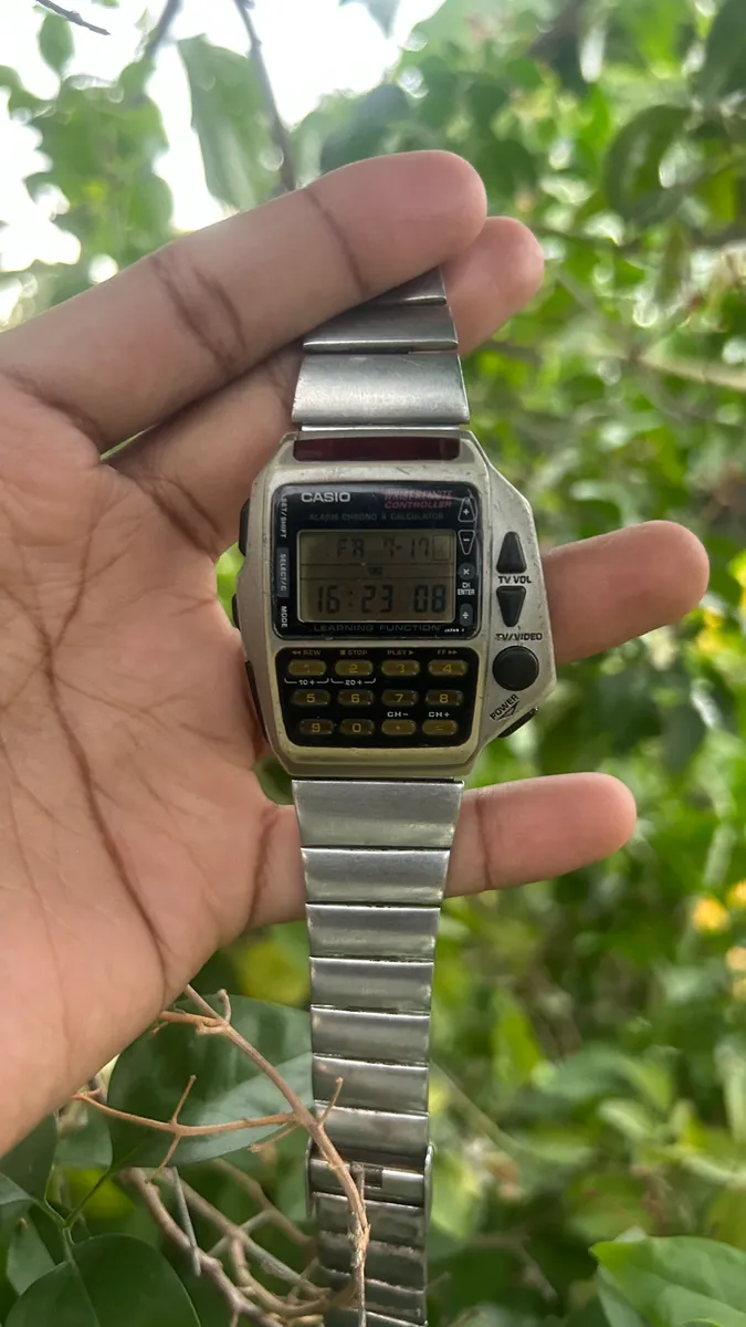 Vintage Casio Wrist Remote Controller Silver thumb 2