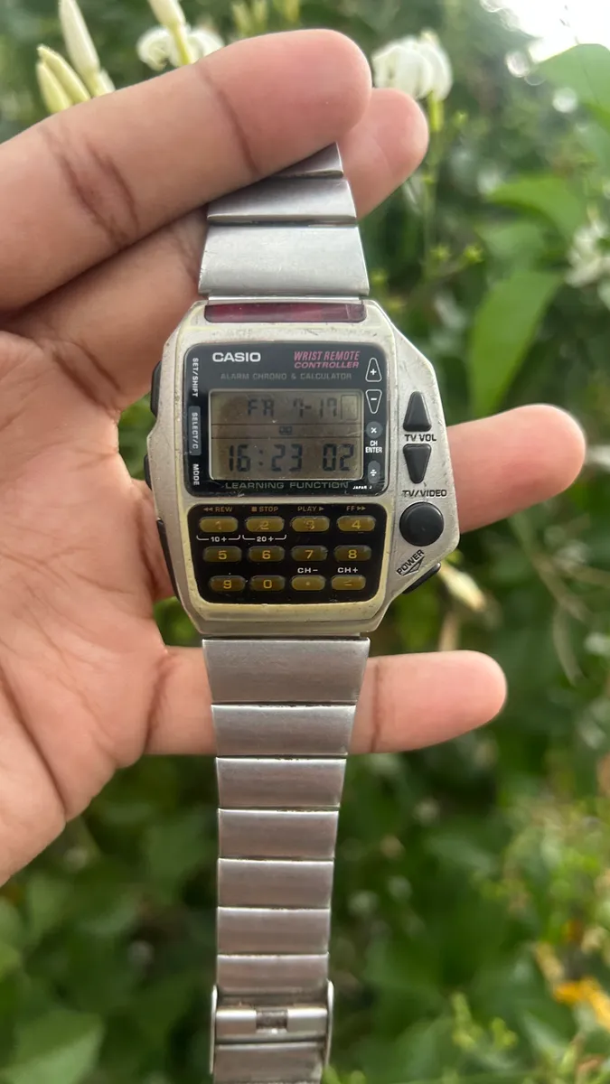 Vintage Casio Wrist Remote Controller Silver thumb 3